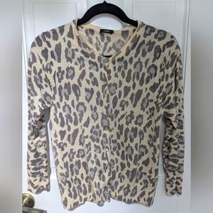 J Crew Leopard Cardigan